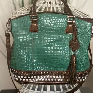 Gorgeous 🔥 MC green croc bag ❤️ Preloved Condition